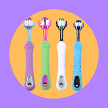 Load image into Gallery viewer, Three Sided Pet Toothbrush