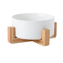 Load image into Gallery viewer, Premium Ceramic Bamboo Pet Bowl - Shaggy Waggy Pets