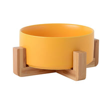 Load image into Gallery viewer, Premium Ceramic Bamboo Pet Bowl - Shaggy Waggy Pets