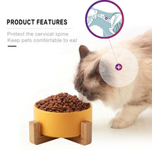 Load image into Gallery viewer, Premium Ceramic Bamboo Pet Bowl - Shaggy Waggy Pets