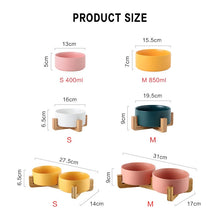 Load image into Gallery viewer, Premium Ceramic Bamboo Pet Bowl - Shaggy Waggy Pets