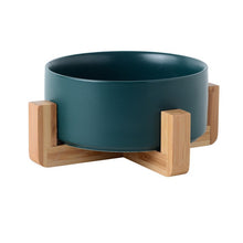 Load image into Gallery viewer, Premium Ceramic Bamboo Pet Bowl - Shaggy Waggy Pets
