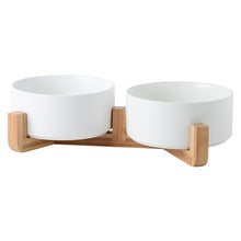 Load image into Gallery viewer, Premium Ceramic Bamboo Pet Bowl - Shaggy Waggy Pets
