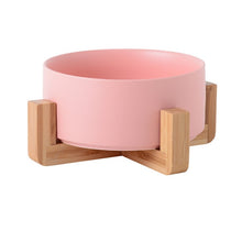 Load image into Gallery viewer, Premium Ceramic Bamboo Pet Bowl - Shaggy Waggy Pets
