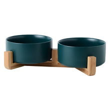 Load image into Gallery viewer, Premium Ceramic Bamboo Pet Bowl - Shaggy Waggy Pets
