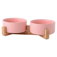 Load image into Gallery viewer, Premium Ceramic Bamboo Pet Bowl - Shaggy Waggy Pets
