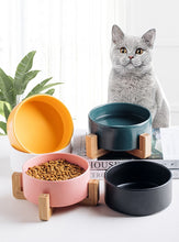 Load image into Gallery viewer, Premium Ceramic Bamboo Pet Bowl - Shaggy Waggy Pets
