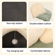 Load image into Gallery viewer, Plush Enclosed Egg-Shaped Cat Bed - Shaggy Waggy Pets
